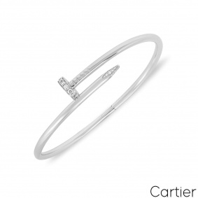 Cartier White Gold Diamond Juste Un Clou Bracelet Size 20 B6048720 Cartier White Gold Diamond Juste Un Clou Bracelet Size 20 B6048720